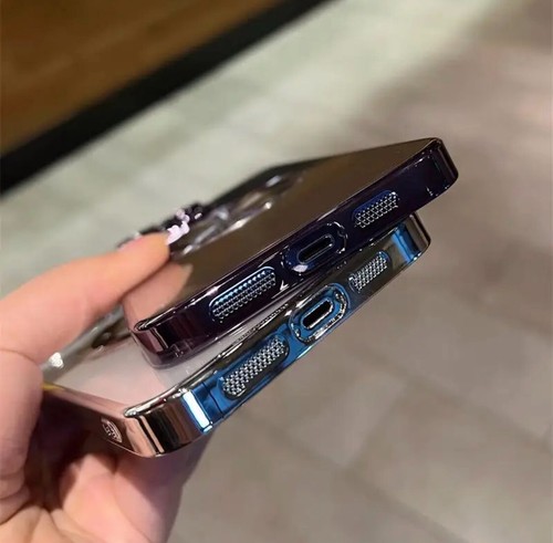 For iPhone 15 Pro Max Magsafe Case Luxury Magnet Plating Acrylic Transparent PC - Picture 3 of 17