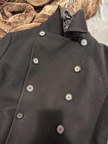 DIRK BIKKEMBERGS - Fitted removeable hood peacoat - Sz 50 - Picture 13 of 17