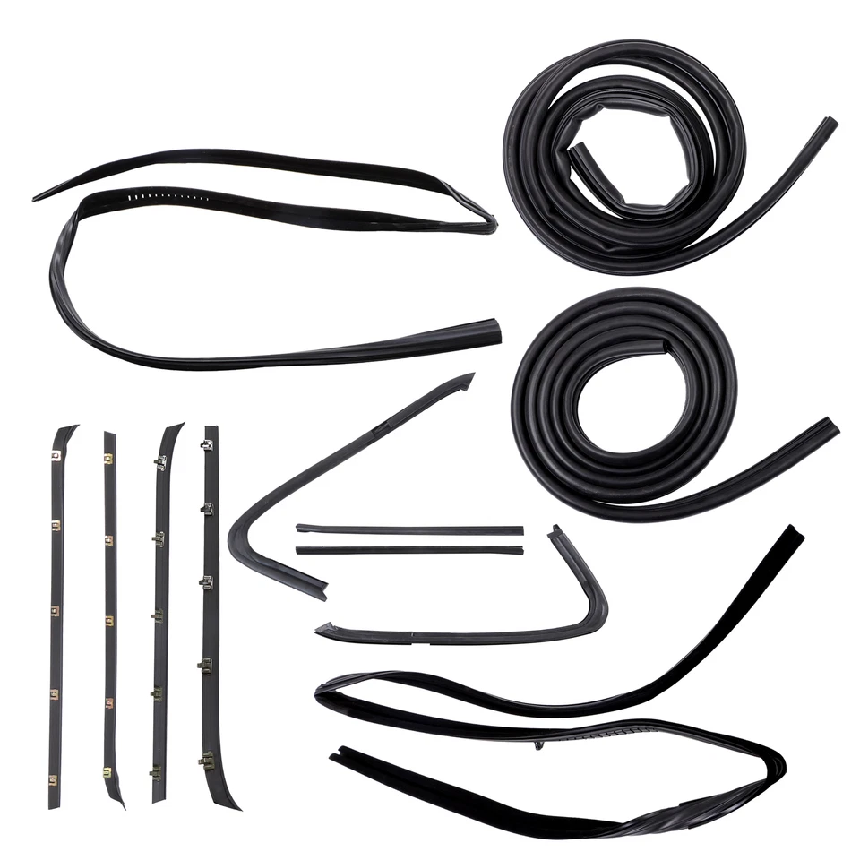 Door Weatherstrip Rubber Seal Kit 12Pcs Set For Chevy GMC Pickup Truck 1973-1980 - Image 4 of 4
