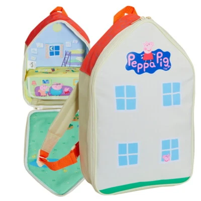 Peppa Pig Spielhaus Rucksack mit vollem Innen Kinderzimmer Rucksack Reise Spielzeug Tasche