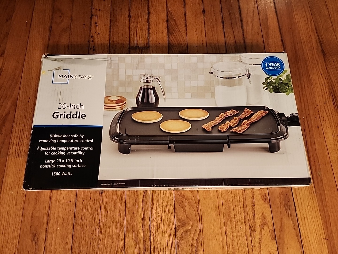 Mainstays 20Inch Electric Griddle, Adjustable Temperature Control