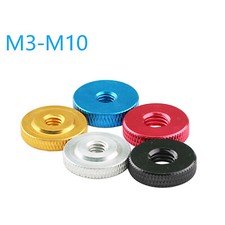 Knurled Thumb Nuts M3 M4 M5 M6 M8 M10 Aluminium Round Knobs for 3D Printer Parts