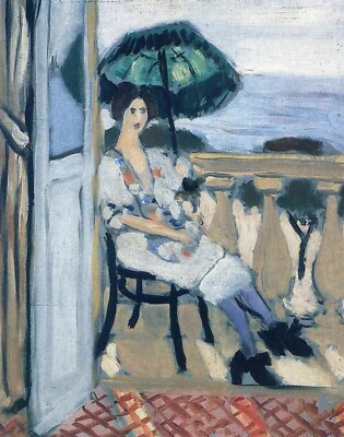 Henri Matisse Woman holding umbrella 1919 Post-Impressionism 17'' x 22'' Art Print