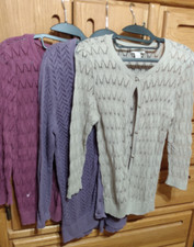  3 Ann Taylor/Loft-3/4 Length Sleeve Lightweight Button Sweaters Size Medium