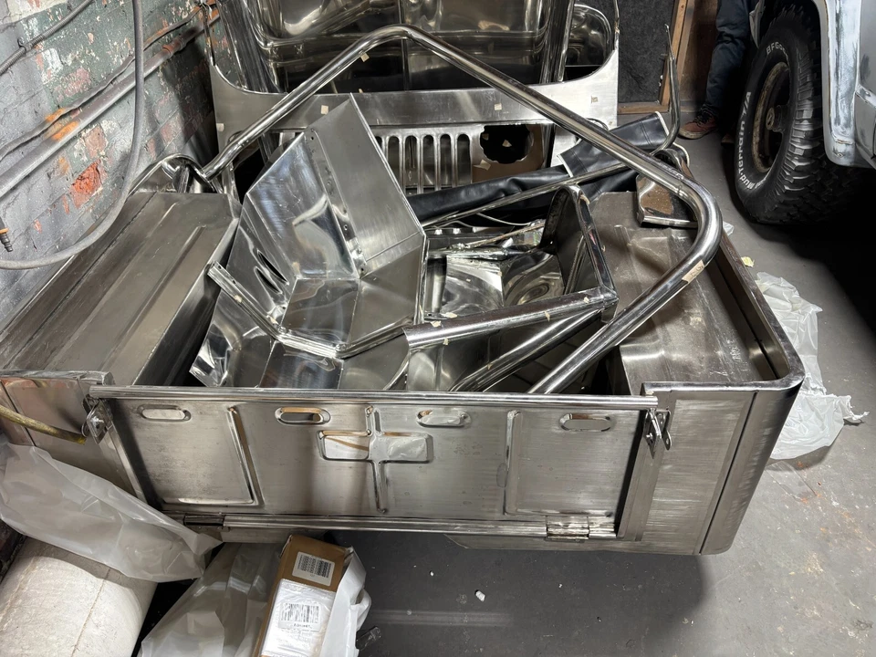 1953-1968 Willys Jeep MB CJ3B CJ Stainless Steel Body Kit WWII Vietnam New — 第 3/4 张图片