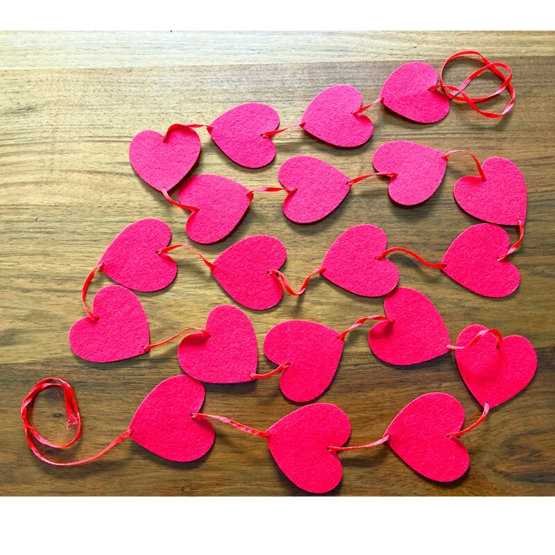 Love Heart Hanging red Garland Valentine Propose Wedding Loving hearts Date - image 2 of 4