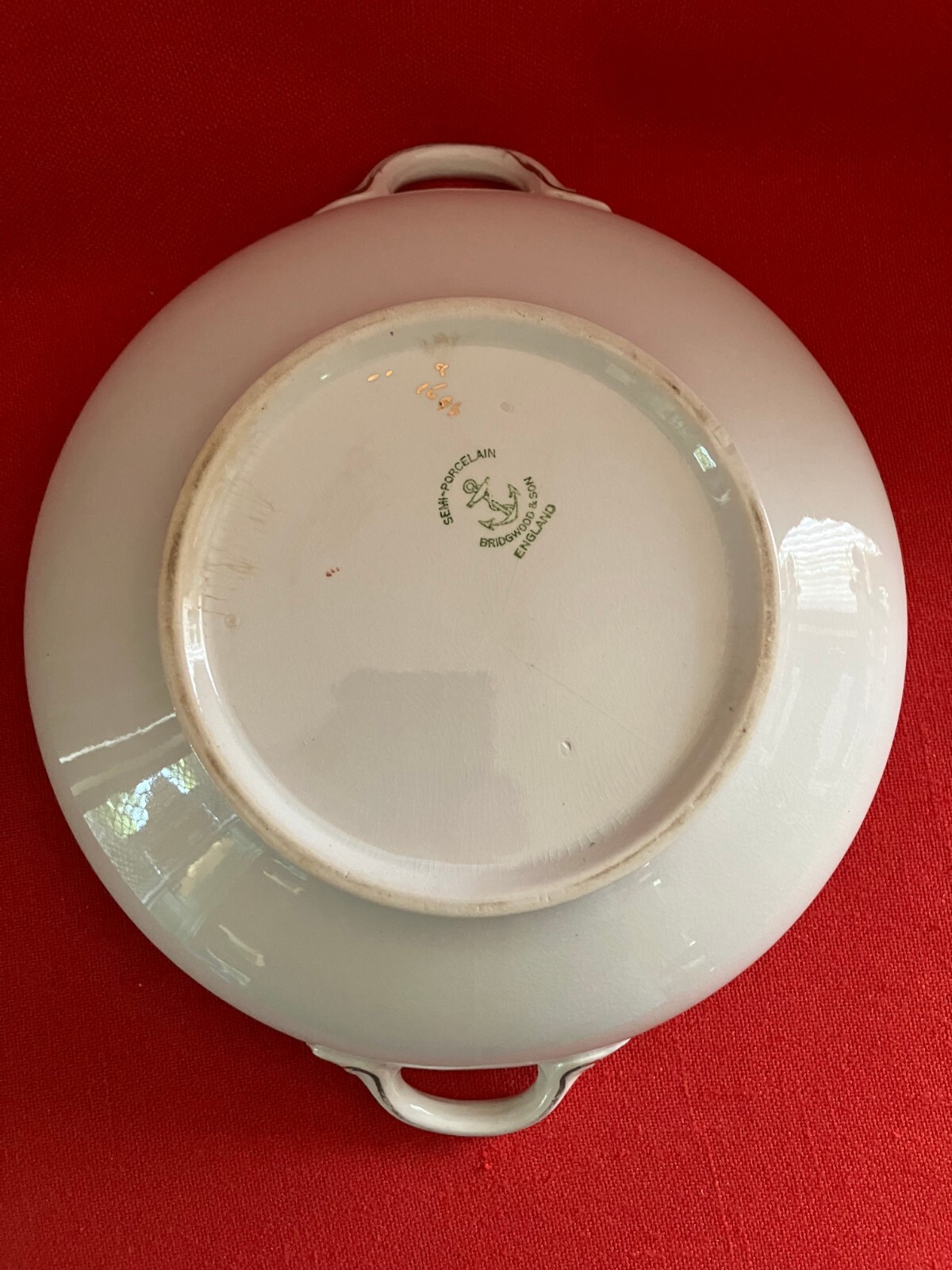 c 1920 Sampson Bridgwood & Sons lidded tureen #1 Roses & Lilac pattern #1694