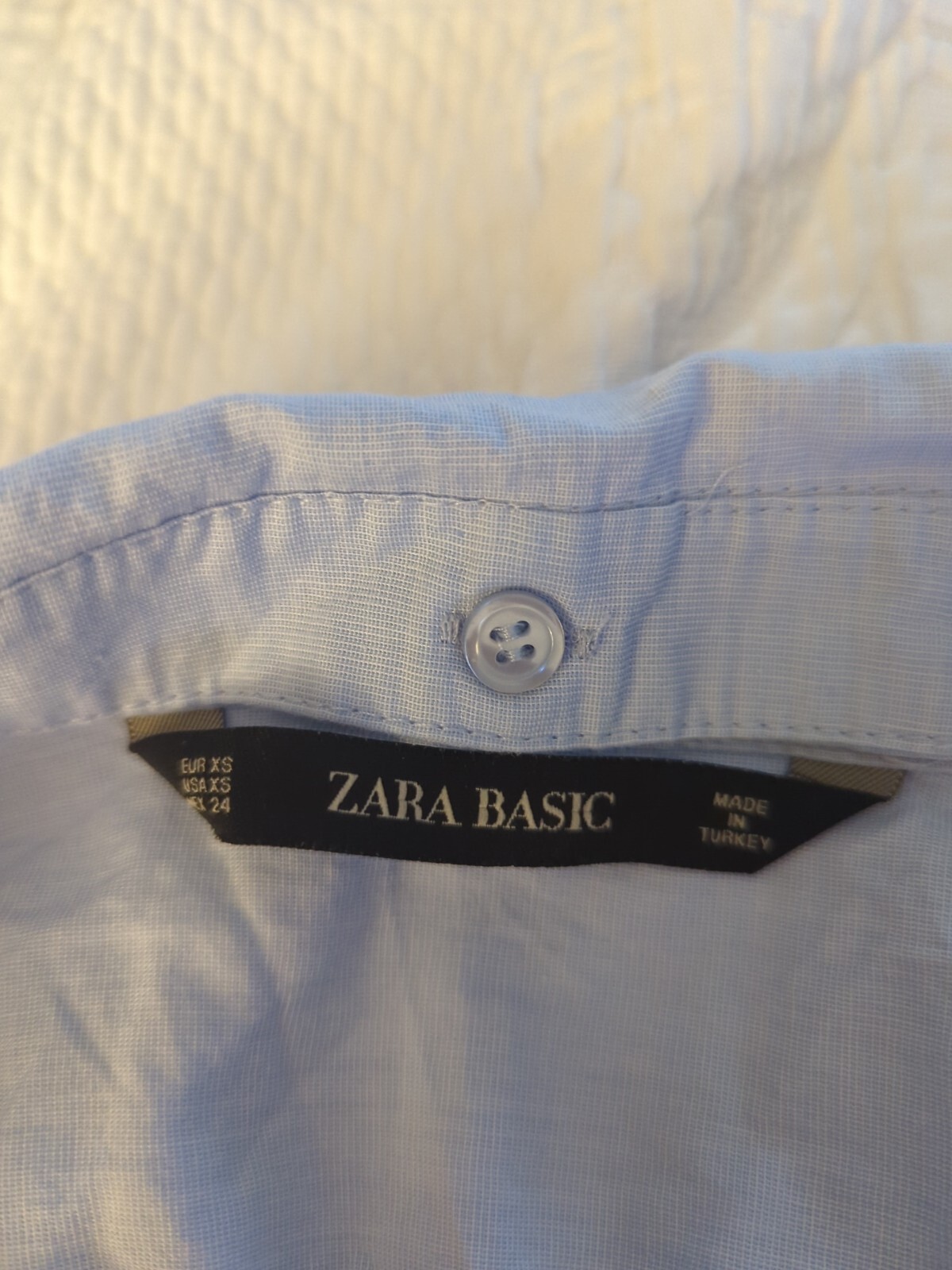 Zara Basic Tunic Long Sleeve Oversized Light Blue… - image 5