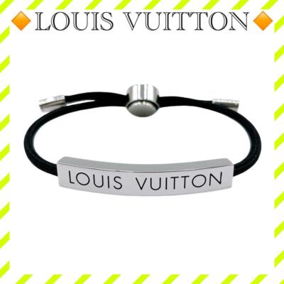LOUIS VUITTON新作メンズ ブラスレ・LV スペース / M00273 Louis Vuitton M00273 LV Bracelet Silver Black Excellent