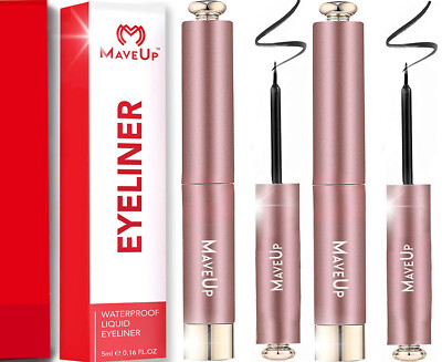 2 MaveUp Eyeliner Mesmerizing Smokey Eyes Liquid Pen Classic Showtime Black