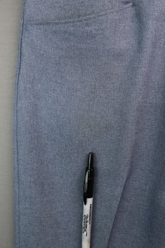 Pantalones de vestir vintage de acción Levi's frente plano azul talla 34x28 con cremallera mosca - Imagen 5 de 10