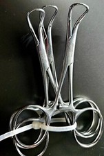 Tuchklemme Chifa wie Medicon17.55.08, Backhaus-gebogen-85mm-1x1 Zinn, neu-Privat