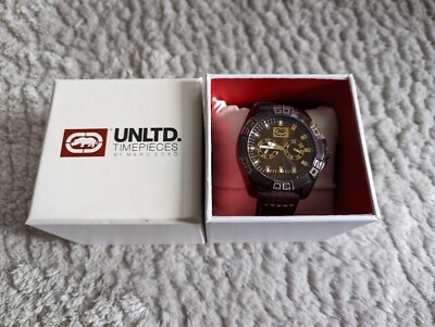 Ecko Unltd Timepieces Echtleder Uhr / Neu