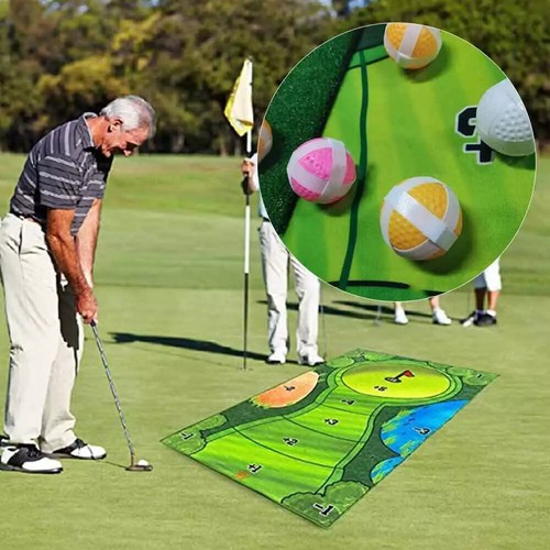 Outdoor Home Batting Training Sticky Golf Chipping Game Mat w/Golf Club Adult~~ - Picture 3 of 13