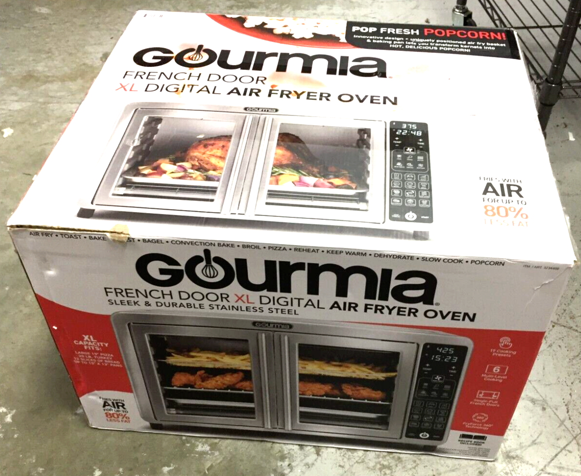 Gourmia GTF7760 XL Digital Air Fryer Toaster Oven with SinglePull