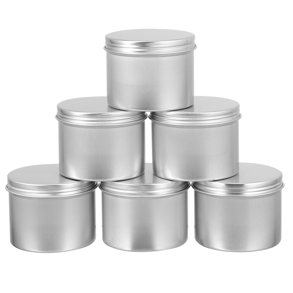 6 Pcs Handcreme Weihnachtskerzenglas Metallbehälter Mit Schraubverschluss