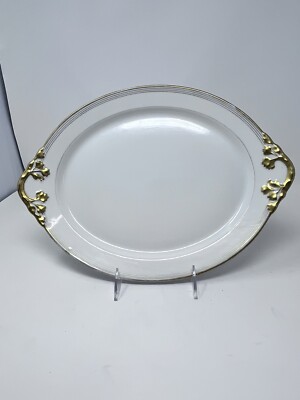 Wm. Guerin & Co. Wright Tyndale Van Roden Gold Rim Platter GUE274 Inv#23