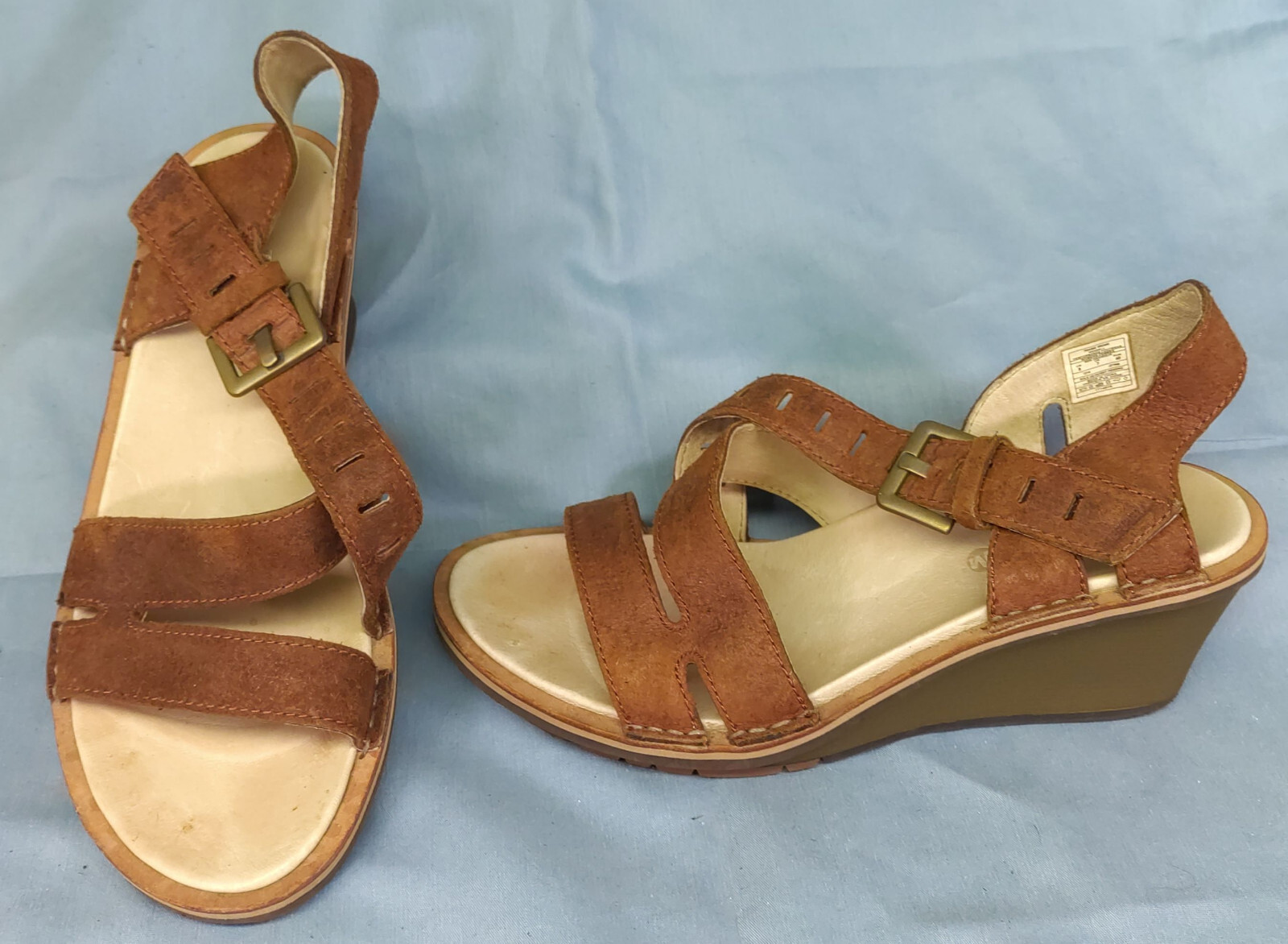 9 M MERRELL PRAIRIE MARRONE FIBBIA ZEPPA SANDALI FANTASTICI ZA3