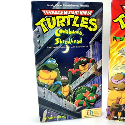 Teenage Mutant Ninja Turtles VHS Tapes Heroes in Half Shell