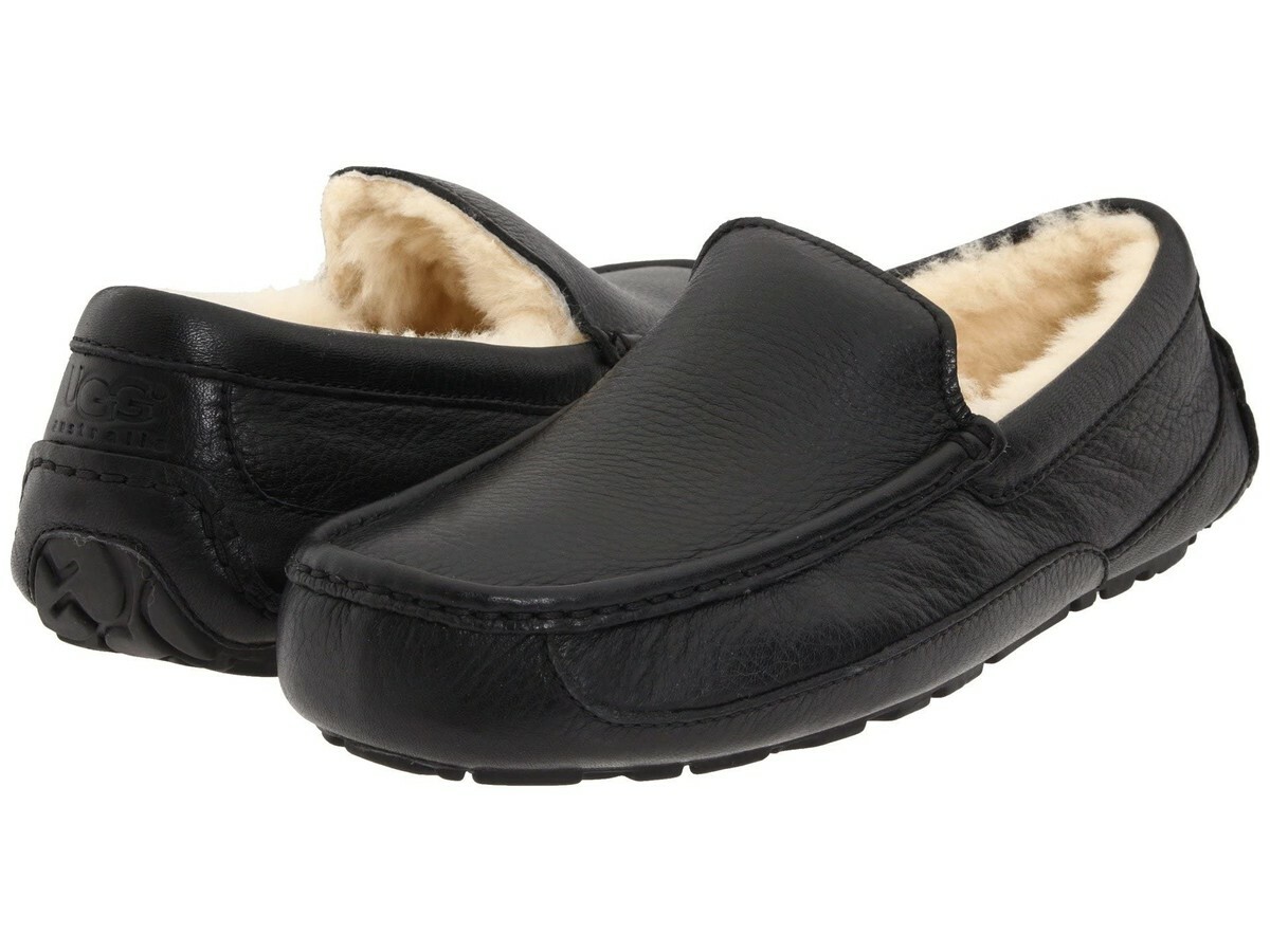 ascot all black slipper