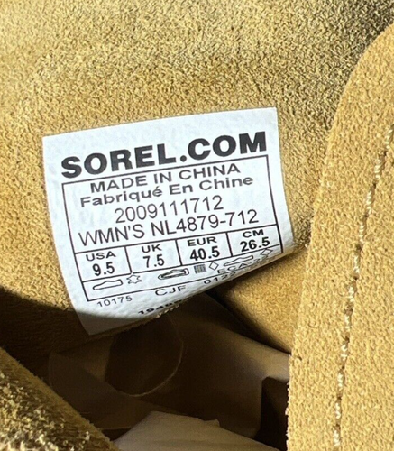 Neu mit Etikett Sorel Damen 9,5 Hi Line Schnürstiefel Wildleder wasserdicht hellbraun Combat - Bild 8 von 10