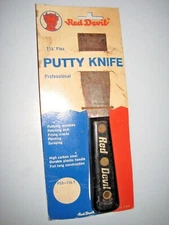 Vintage NOS Red Devil 1-1/2" Flex Scraper Professional Putty Knife P-13 USA New