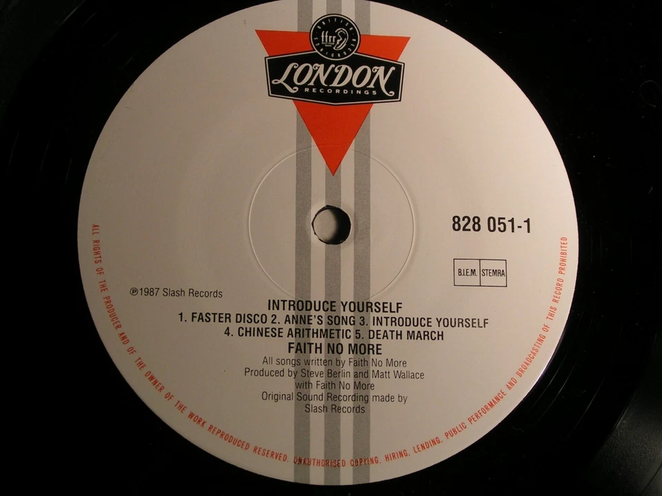 FAITH NO MORE  -  INTRODUCE VOURSELF !! ( LP ) * 1. D-Pressung * NEAR MINT * - Bild 3 von 3