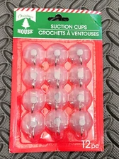 Suction Cups for Hanging Items 1 1/4" Set of 12 Sun Catcher / Christmas Lights 