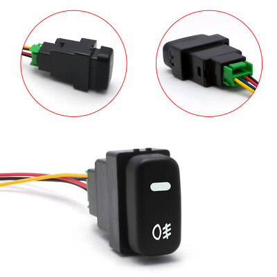 Factory Style 4-Pole 12V Push Button Switch w/LED Indicator Light For Mitsubishi