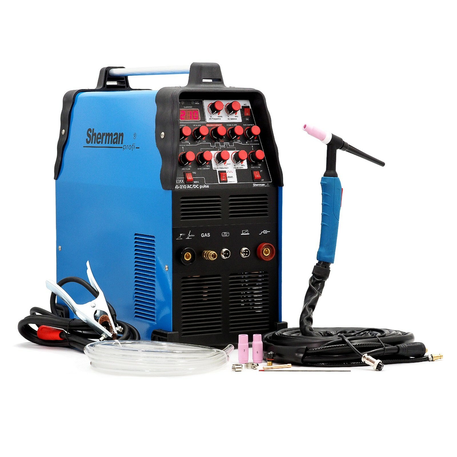Sherman™ TIG AC/DC PULS Inverter Welder 200A Welding machine Aluminium Stainless eBay