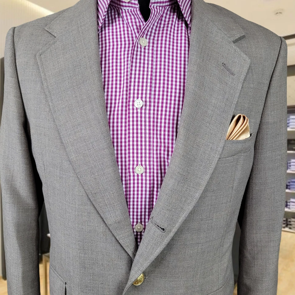 复古 Orvis 美国运动外套金色双扣男式米色夹克外套 42S — 第 4/4 张图片