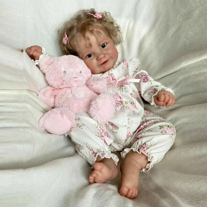 Muñecas bebé renacido cuerpo completo vinilo suave realista niña recién nacida muñecas regalo 20 pulgadas Foto 3 de 4