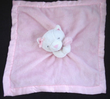 Carter's Pink Security Blanket White Cat Kitten