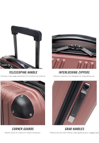 "Rose Gold 20" Carry On: Lightweight Hardshell Spinner by Kenneth Cole REACTION" - Picture 5 of 6