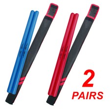 Lot de 2 paires de bâtons d'entraînement Escrima 26" rembourrés mousse rouge bleu Kali Arnis