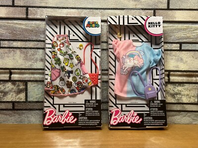 Barbie Fashion Pack 2x LOT Super Mario, Hello Kitty, Daily QuikShip