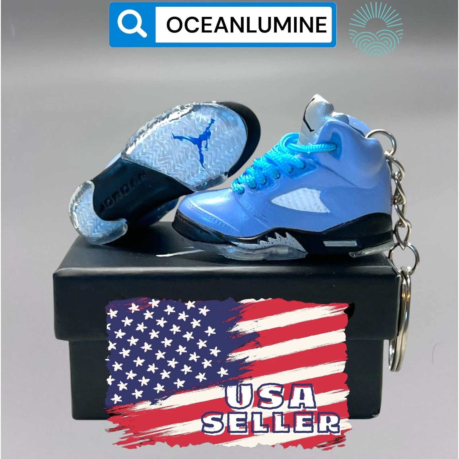 Porte clés Jordan 3D Mini Sneaker de la meilleure qualité, boîte à chaussures, boîte d'affichage option