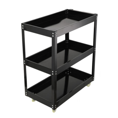 Utility Service Cart w/ Wheels 3-Tier Food Service Cart Rolling Tool Cart 330lbs - Picture 2 of 12