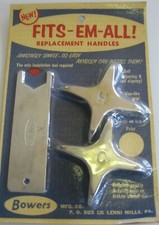  1239. Replacement Faucet Handles - Universal Fit - "FITS-EM-ALL" Made in USA