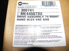 Miller 300741 Drive Assembly 74 right Hand w/24Vac Ga