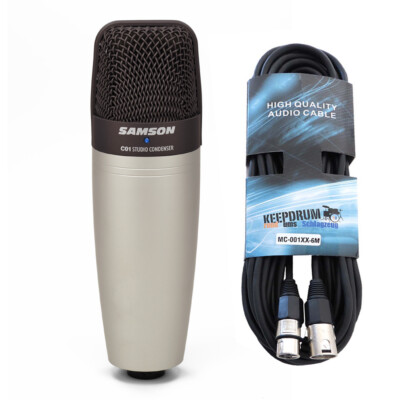Samson C-01 Studio Kondensator-Mikrofon + keepdrum XLR-Kabel