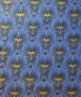 Timeless Treasures - Blue Feather Wallpaper Quilting And Crafting Fabric 