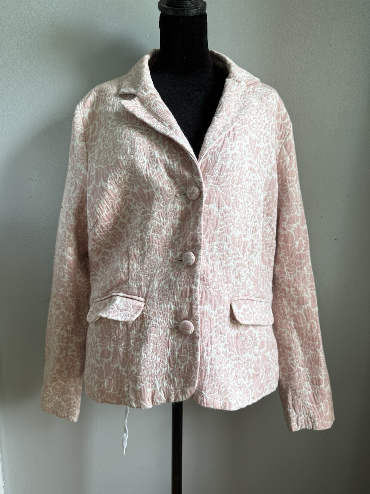 Old Navy Women’s Pink Floral Blazer Fully Lined Size XL