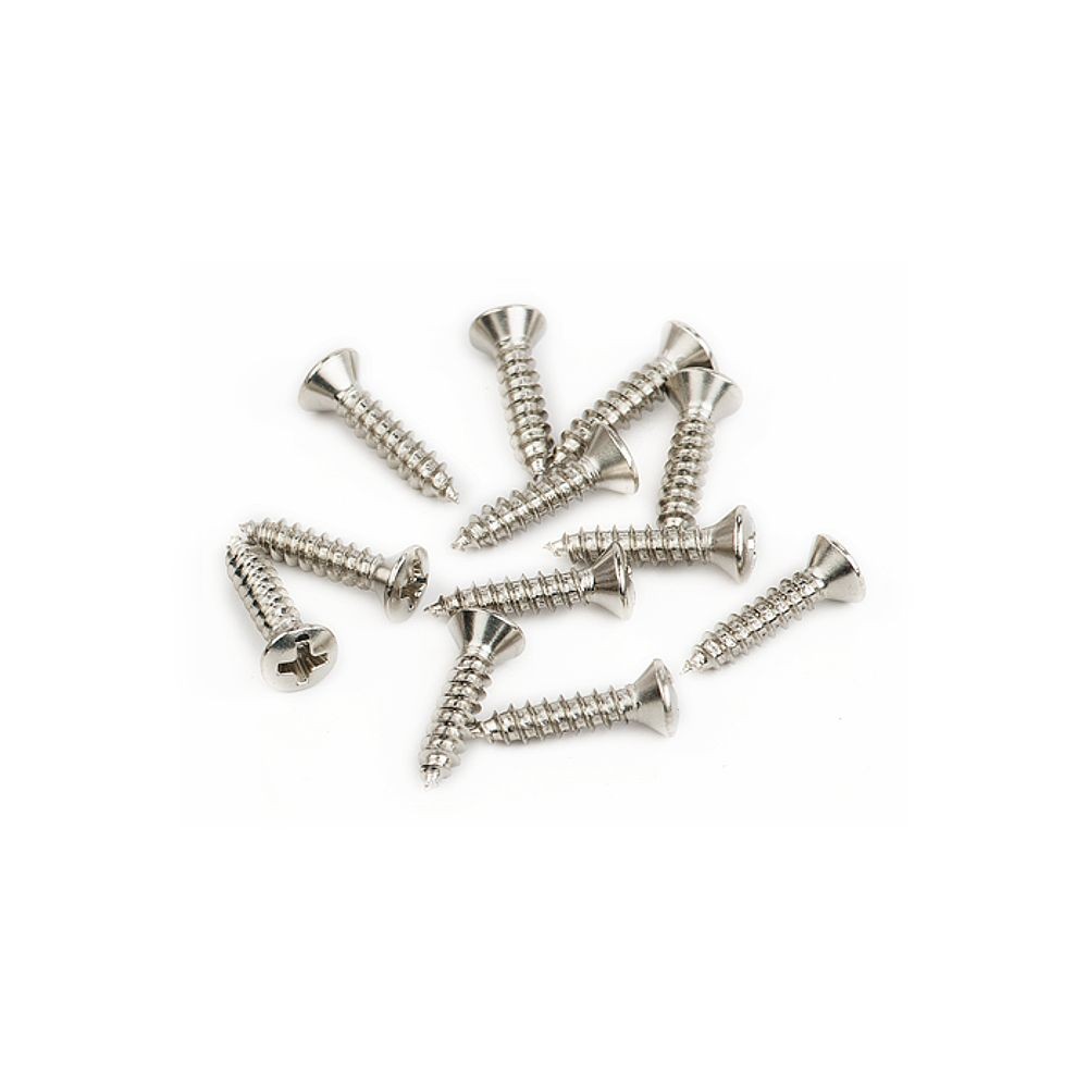 Fender Pickguard/Control Plate/Battery Cover Mounting Screws Pack of 12 (Nickel)