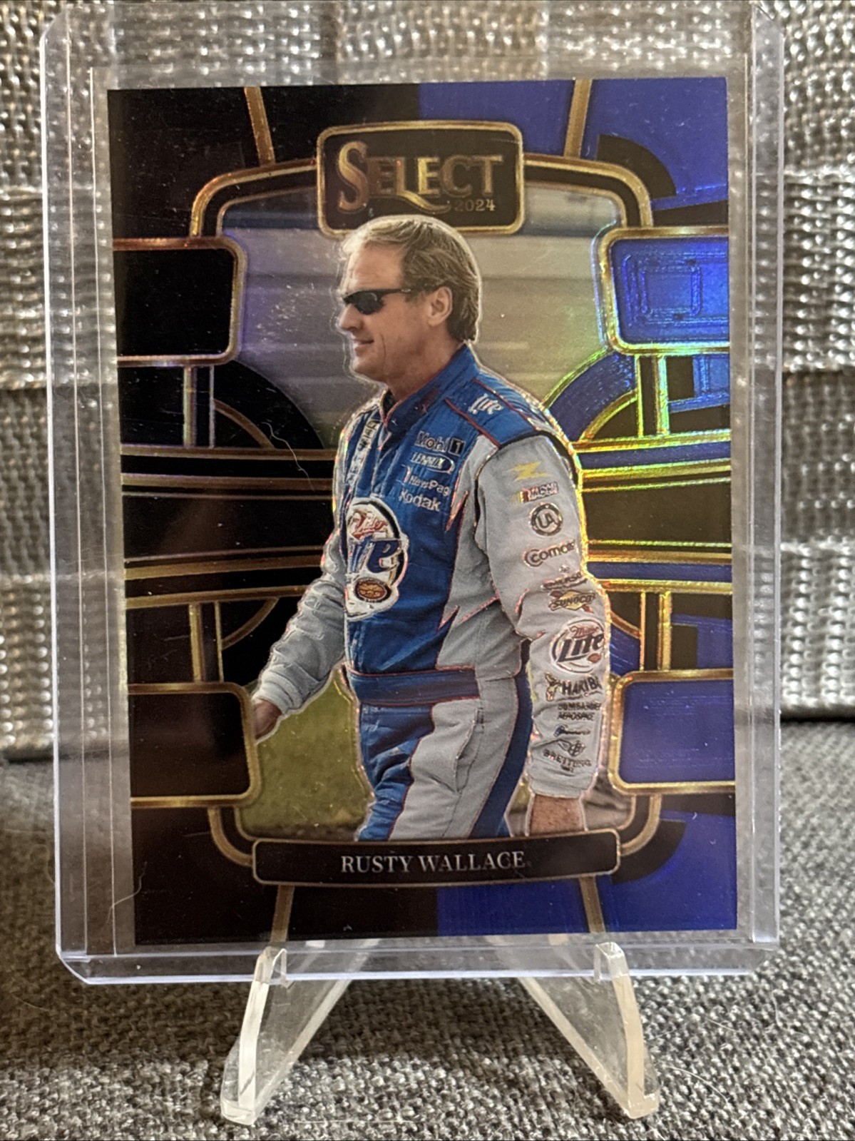 2024 Panini Select #55 Rusty Wallace Black Blue Prizms #/49