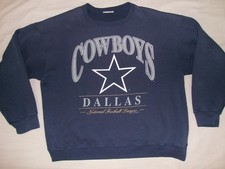 Vtg 90s DALLAS COWBOYS SWEAT T SHIRT XL 1996 NUTMEG USA MADE CREW NECK NFL
