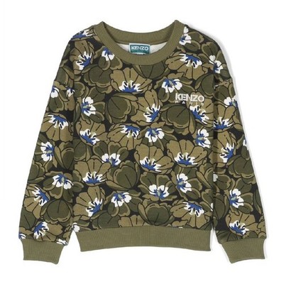 Kenzo Kids Floral Print Long Sleeve Sweatshirt, Size 4Y