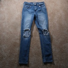 Levi's 721 High Rise Skinny Jeans Womens 27 Blue Stretch Denim