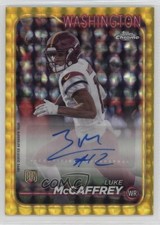 2024 Topps Chrome Rookie Yellow Geometric Refractor /75 Luke McCaffrey Auto 1oa8