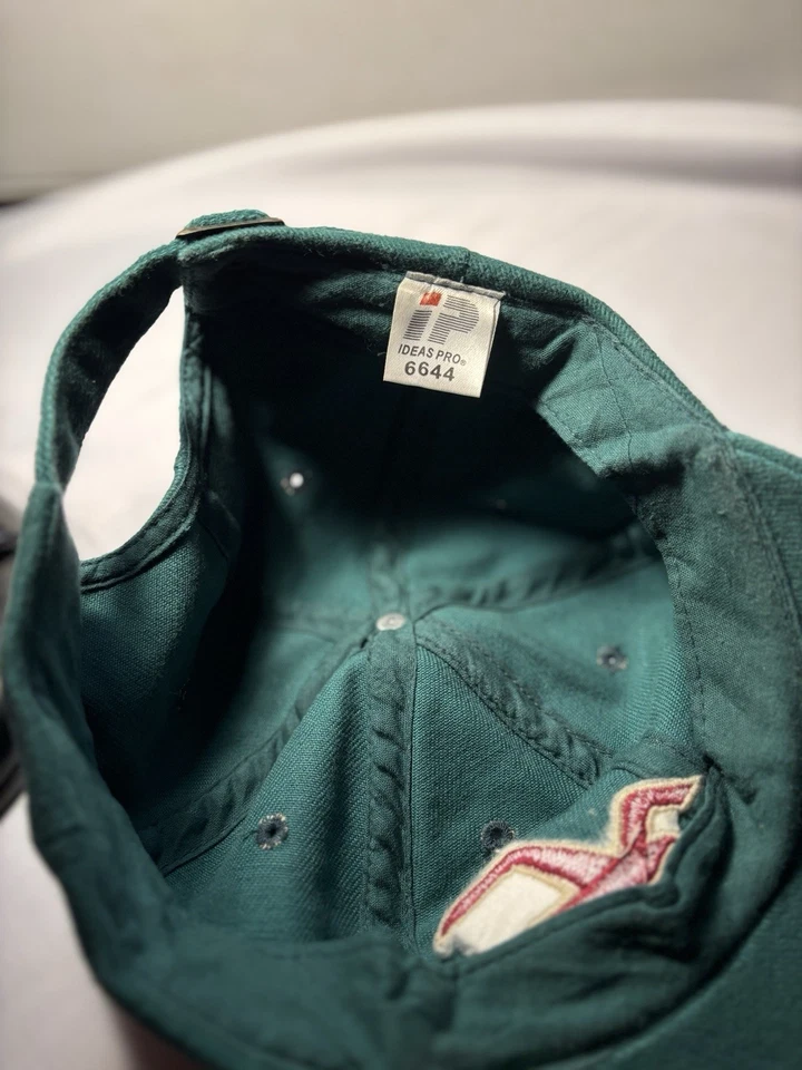 Sombrero Hollister Grande Logo Ajustado Verde Talla Única Sólido Agujeros de Ventilación Exterior Foto 4 de 4